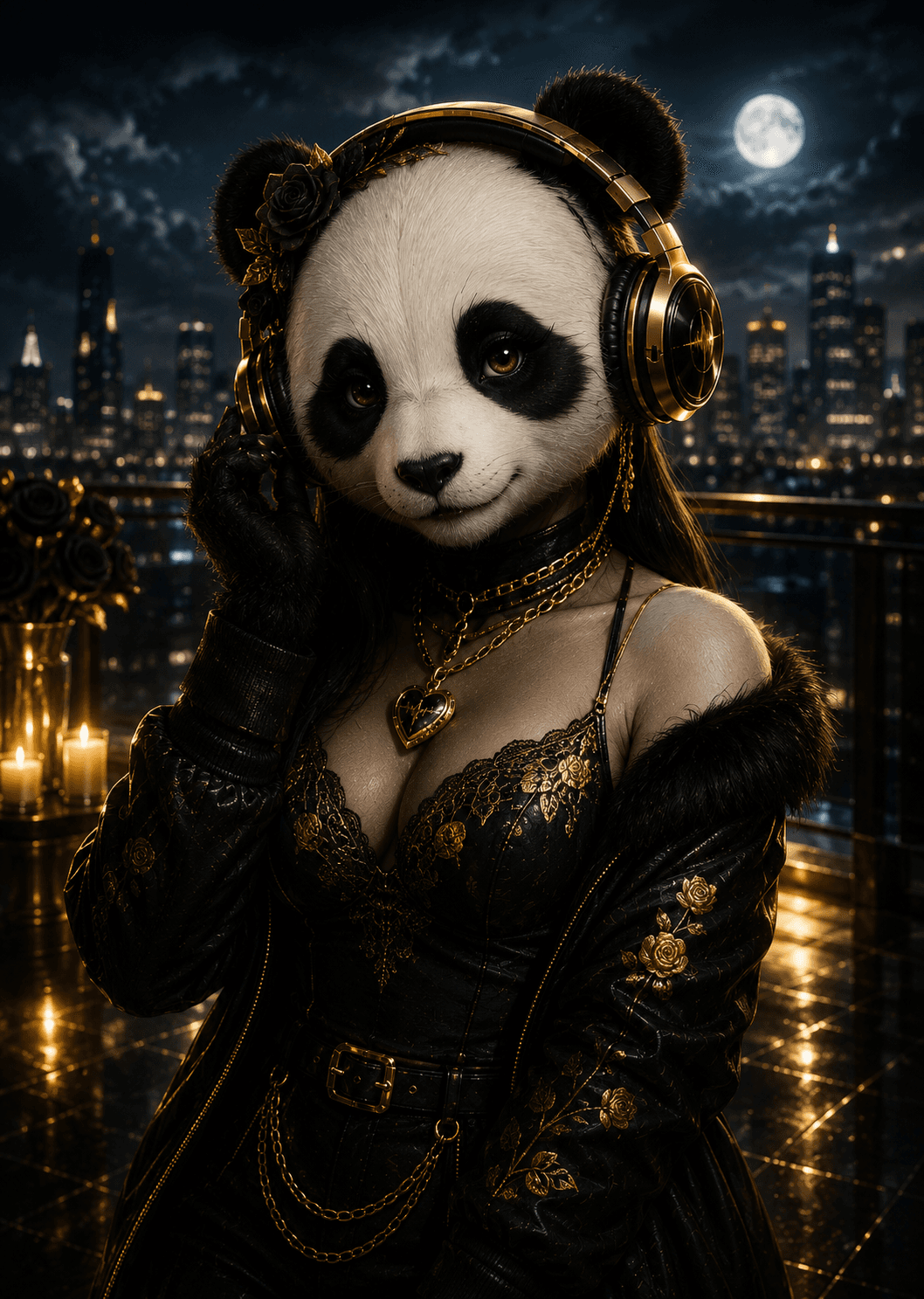 Lady Noir visual artwork for Luxe Song Studio